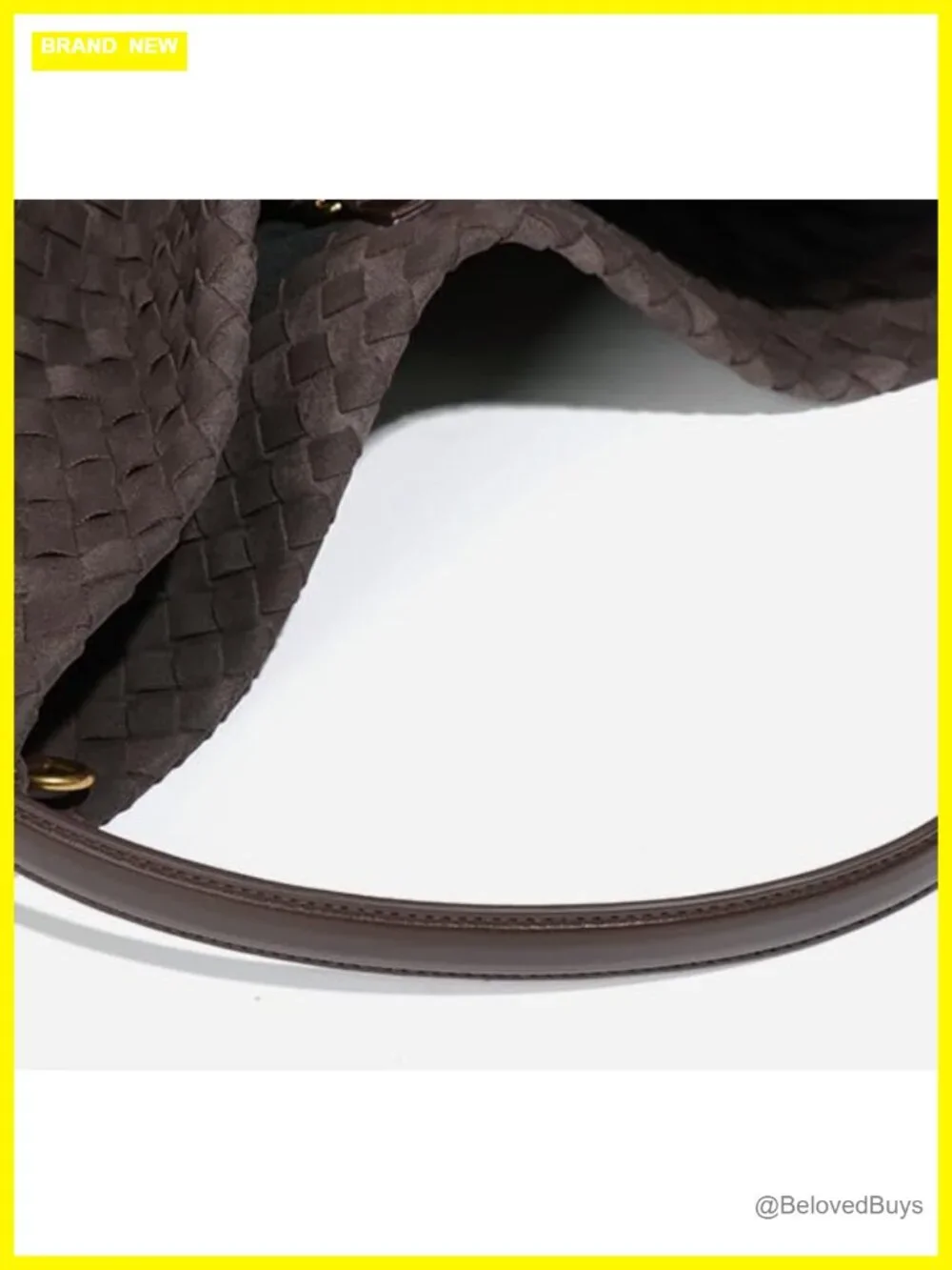 Woven Suede Hobo Shoulder Bag